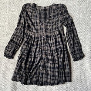 Urban Outfitters Plaid Babydoll Dress